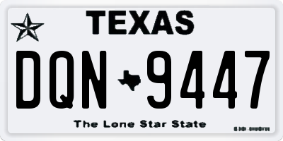 TX license plate DQN9447