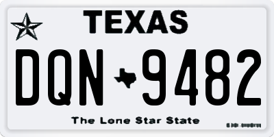 TX license plate DQN9482
