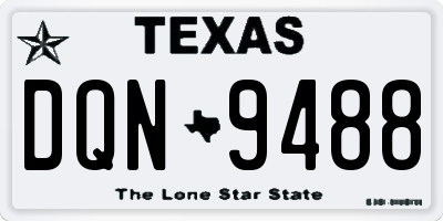 TX license plate DQN9488