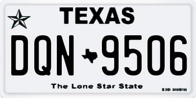 TX license plate DQN9506