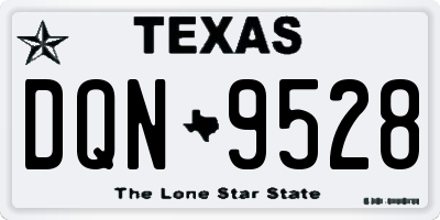 TX license plate DQN9528