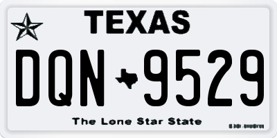 TX license plate DQN9529
