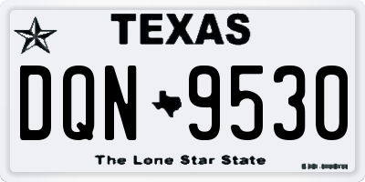 TX license plate DQN9530