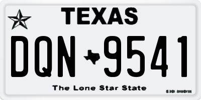 TX license plate DQN9541