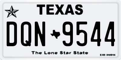TX license plate DQN9544