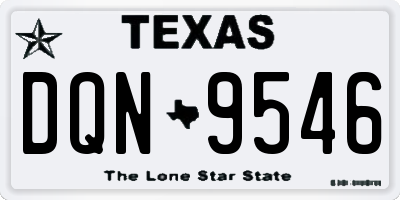 TX license plate DQN9546