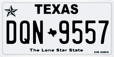 TX license plate DQN9557