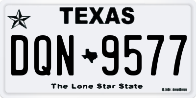 TX license plate DQN9577