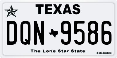 TX license plate DQN9586
