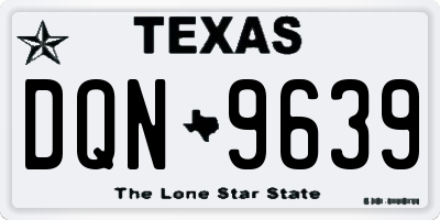 TX license plate DQN9639