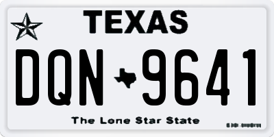 TX license plate DQN9641