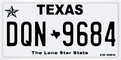 TX license plate DQN9684