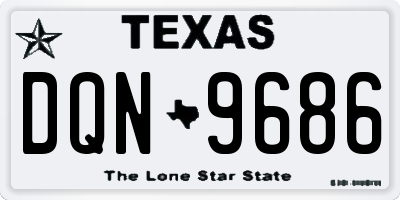 TX license plate DQN9686