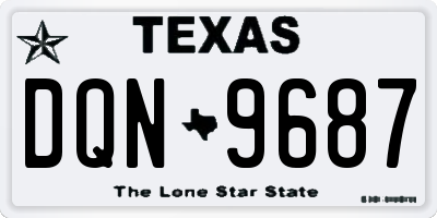 TX license plate DQN9687