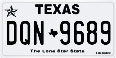 TX license plate DQN9689