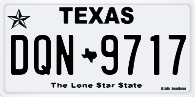 TX license plate DQN9717