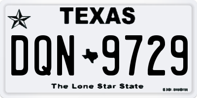 TX license plate DQN9729