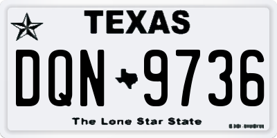 TX license plate DQN9736