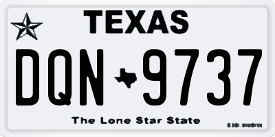 TX license plate DQN9737