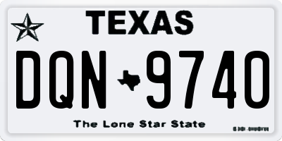 TX license plate DQN9740