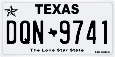 TX license plate DQN9741
