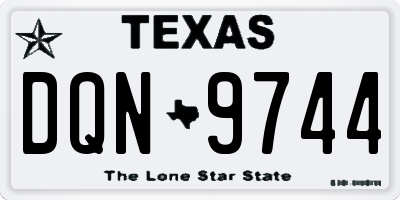 TX license plate DQN9744