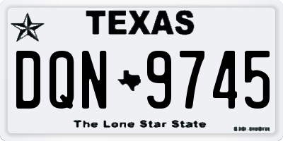 TX license plate DQN9745