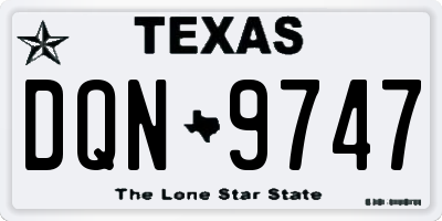 TX license plate DQN9747