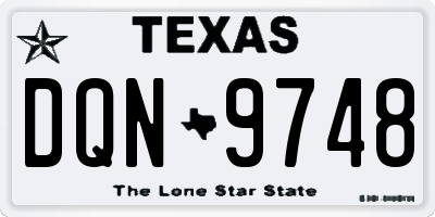 TX license plate DQN9748
