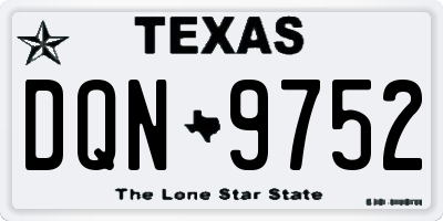 TX license plate DQN9752