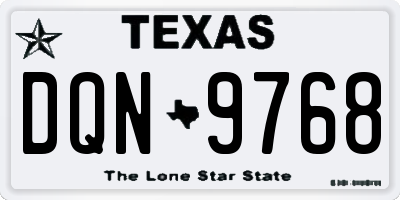 TX license plate DQN9768