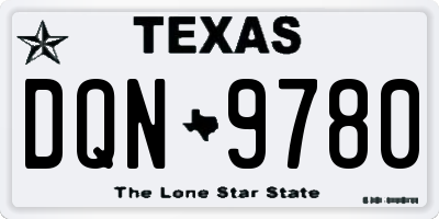 TX license plate DQN9780
