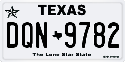 TX license plate DQN9782