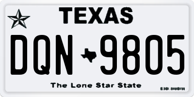TX license plate DQN9805