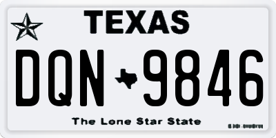TX license plate DQN9846
