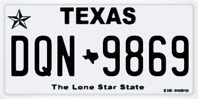 TX license plate DQN9869