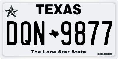TX license plate DQN9877