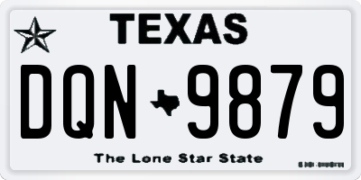TX license plate DQN9879