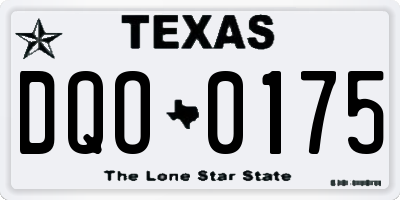 TX license plate DQO0175