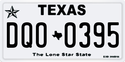 TX license plate DQO0395