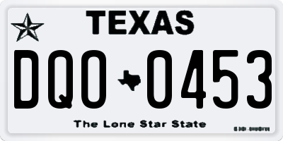 TX license plate DQO0453