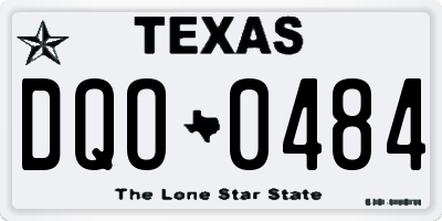 TX license plate DQO0484