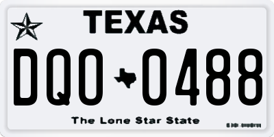 TX license plate DQO0488