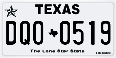TX license plate DQO0519