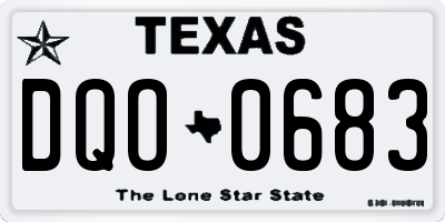 TX license plate DQO0683