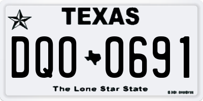 TX license plate DQO0691