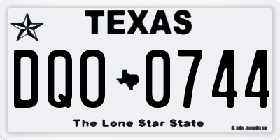 TX license plate DQO0744