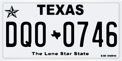 TX license plate DQO0746