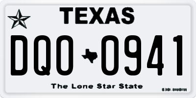TX license plate DQO0941