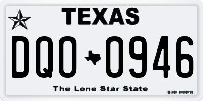 TX license plate DQO0946